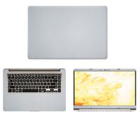 decalrus - Protective Decal for Asus VivoBook S510UA, F510UA, X510UA (15.6" Screen) Laptop Silver Carbon Fiber Skin case Cover wrap CFasusVivobk15_s510Silver