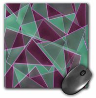 3dRose Mauve Green Retro Geometric Mouse Pad (mp_29123_1)