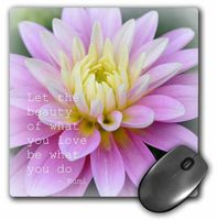 3dRose LLC 8 x 8 x 0.25 Inches Mouse Pad, Beauty Dahlia Rumi Floral Poetry (mp_30845_1)