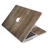 SkylerShield 4-in-1 Protector 3M Vinyl Skin Decal Laptop Notebook Decals Sticker w/Black Keyboard Cover for MacBook Pro A1707 A1900 15-inch with & w/o Touch Bar - Brown Wood