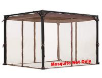 ALISUN Mosquito Net for Flat-Roof Pergola - Mesh Bug Net Only (8 ft. x 10 ft, Brown)