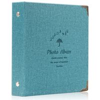 Ablus 100 Pockets Mini Photo Album for Fujifilm Instax Mini 7s 8 8+ 9 25 26 50s 70 90 Instant Camera & Name Card（Blue）