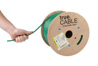 Cat6 Riser (CMR), 500ft, Green, 23AWG 4 Pair Solid Bare Copper, 550MHz, ETL Listed, Unshielded Twisted Pair (UTP), Bulk Ethernet Cable, trueCABLE