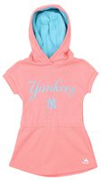 OuterStuff MLB Little Girls Toddler/Kids Celebrate Dress, New York Yankees, Coral, 4T