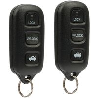 Key Fob Keyless Entry Remote fits Toyota Camry Sienna Matrix Corolla Solara / Pontiac Vibe (GQ43VT14T w/ Panic), Set of 2