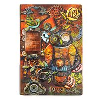 Mily Vintage Embossed Leather Journal Owl Deer Antique Diary Notebook Embossed Leather (PU Leather) Travel Journals Colorful