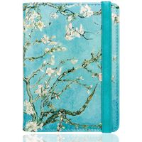 WALNEW RFID Passport Holder Cover Traveling Passport Case (A-Tree and Flowers)