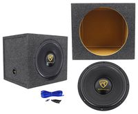 Rockville W15K9D4 15" 5000 Watt Car Audio Subwoofer+Sealed Sub Box Enclosure