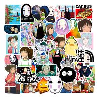 50Pcs Cartoon Anime Spirited Away A Voyage of Chihiro Waterproof Stickers for Laptop Stickers Motorcycle Bicycle Skateboard Luggage Decal Graffiti Patches