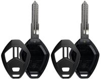 KeylessOption Keyless Entry Remote Key Fob Shell Case Button Replacement Blade Uncut Fix (Pack of 2)