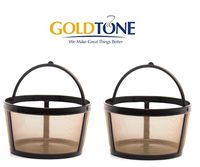 GoldTone Reusable 4 Cup Basket Mr. Coffee Replacement Coffee Filter - Mr. Coffee Permanent Coffee Filter for Mr. Coffee Maker and Brewer (2 Pack])