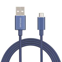 EATWOOD USB Type C Fast Charging Cable - Metal Braided - Strong & Durable - Compatible with Samsung's Galaxy S10, S9, S8, LG V30, V20, G7, G8, Sony X7, Xiaomi 5, MacBook, HTC 10, iPad Pro (4 ft) Blue