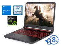 Acer Nitro 5 Laptop, 15.6" FHD Display, Intel Core i5-9300H Upto 4.1GHz, 8GB RAM, 256GB NVMe SSD + 1TB HDD, NVIDIA GeForce GTX 1050, HDMI, Wi-Fi, Bluetooth, Windows 10 Pro