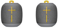Logitech 2 Pack Ultimate Ears WONDERBOOM Super Portable Waterproof Bluetooth Speaker - (Certified Refurbished) (Stone Grey)
