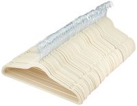 AmazonBasics Velvet Suit Clothes Hangers, 100-Pack, Ivory/Beige