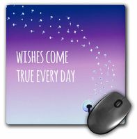 3dRose 8 x 8 x 0.25 Inches Mouse Pad, Wishes Come True Every Day (mp_151375_1)