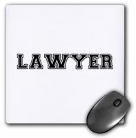 3dRose Lawyer, Black and White Text, Proud Law Graduate, Work and Job Pride Gifts, Solicitor Barrister Mouse Pad (mp_151227_1)