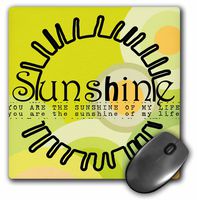 3dRose LLC 8 x 8 x 0.25 Inches Mouse Pad, You are My Sunshine Yellow Sun Art (mp_63663_1)