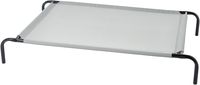 AmazonBasics Large Elevated Cooling Pet Dog Cot Bed - 51 x 31 x 8 Inches, Grey