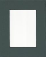 Pack of 5 8x10 Pine Green Picture Mats with White Core for 5x7 Pictures