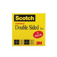 Scotch Double Sided Tape, Narrow Width, Engineered for Office and Home Use, 1/2 x 1296 Inches, 3 Inch Core, 2 Rolls (665-2P12-36)