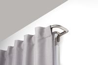 Umbra Twilight Double Curtain Rod Set - Wrap Around Design is Ideal for Blackout or Room Darkening Panels, 28 to 48-Inch, Matte Nickel