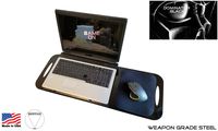 SERFPAD TV Tray Heavy Metal (Gamer Version) - The Only Portable Keyboard Tray and Lapboard That Secures Your Favorite Laptop - Keyboard - Mouse (Made in America from Black Weapon Grade Steel)