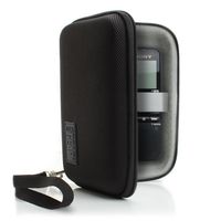 USA Gear Protective Hard Shell Digital Voice Recorder Slim Case - Compatible with Dennov, Sony ICDUX560BLK, YEMENREN R9, DICTOPRO X100, Olympus DP-201, VR-BK8 and More Compact Voice Recorders - Black