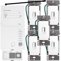 Lutron AR-ENT-1-WH AuroRa 5 Dimmer System with Inserts White