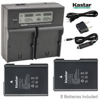 Kastar LCD Dual Smart Fast Charger & 2 x Battery for Nikon EN-EL14 EN-EL14A Battery and Nikon D3100, D3200, D3300, D3400, D5100, D5200, D5300, D5500, DF, Coolpix P7000, P7100, P7700, P7800 DSLR Camera