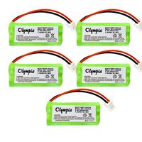 5 Pack Replacement Battery for AT&T CL82509 Cordless Phone (800mAh, 2.4V, NI-MH)
