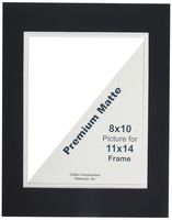 Callen DHC1114-23626 Double Hand Cut Photo Mat with Bevel Edge, 11-Inch x 14-Inch, Black/White Core