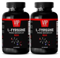 Blood Pressure Natural Supplements - L Tyrosine 500MG - Blood Pressure Vitamins for Women - 2 Bottles (120 Capsules)