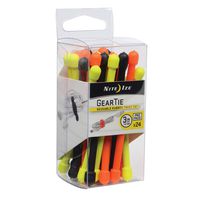 Nite Ize Original Gear Tie, Reusable Rubber Twist Tie, 3-Inch, Assorted Colors, 24 Count Pro Pack, Made in the USA