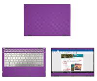 decalrus - Protective Decal for HP Pavilion X360 14M-CD0003DX (14" Screen) Laptop Purple Carbon Fiber Skin case Cover wrap CFhpPavilionX360_14mPurple