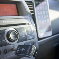 iSunnao Bluetooth Receiver 4.1 for Car - Wireless Audio Aux Adapter with 3.5mm Stereo Hands-Free Car Kit for Automotive Home TV Stereo Sound System, Headphone, Earbuds