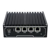 Fanless Mini PC Firewall Network Security Server VPN Router J1900 8G RAM 64G SSD 4 LAN WiFi 3G/4G Support SSD+ 2.5" HDD I6