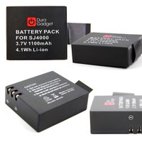 DURAGADGET Exclusive SJCAM Action Camera Battery - 1x Rechargeable 3.3Wh Li-ion Battery (900mAH, 3.7V) for The SJCAM SJ4000 | SJ5000 | SJ5000X | SJ5000+