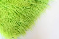Faux Mongolian Fur Photography Prop, Newborn Prop, Basket Stuffer, Layering Blanket, Rug (Medium, 20"x36", Lime Green)