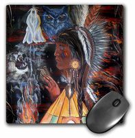 3dRose LLC 8 x 8 x 0.25 Inches Autumn Ghost Warrior Mouse Pad (mp_4887_1)