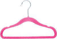AmazonBasics Baby Kids Velvet Clothes Hangers, 50-Pack, Pink Polka Dot