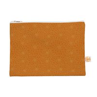 Kess InHouse Orange Flowers Everything Bag Flat Pouch Julia Grifol, 8.5 by 6-Inch (JG1039AEP01)