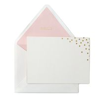 Hallmark Correspondence Card, Signature Gold Gold Dot