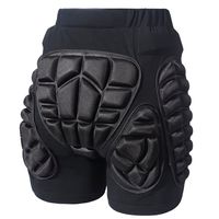 Soared 3D Protection Hip Butt EVA Paded Short Pants Protective Gear Guard Impact Pad Ski Ice Skating Snowboard Black XS