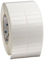 Brady THT-147-422-10 1.5" Width x 0.375" Height, B-422 Permanent Polyester, Gloss Finish White Thermal Transfer Printable Label (10000 per Roll)