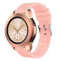 ZSZCXD Compatible for Samsung Galaxy Watch 42mm, 20mm Width Silicone Replacement Strap Wristband WatchBand for Samsung Galaxy (42mm) SM-R810/SM-R815 (Pink, 20mm Width)