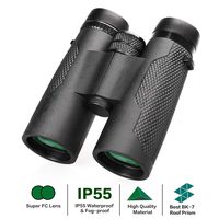 Bresser 10x42 Binoculars for Adults Professional High Powered Compact Binoculars with Low Light Vision Perfect for Travel Bird Watching Hunting Hiking Theater Concerts Sightseeing