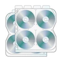 8 Disc CD/DVD Binder Page with Safety-sleeve - Pack of 50