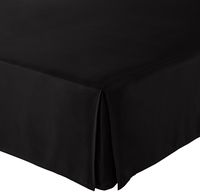 AmazonBasics Pleated Bed Skirt - Queen, Black
