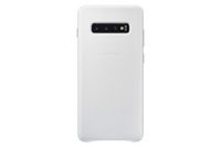 Samsung Galaxy S10+ Leather Back Case, White